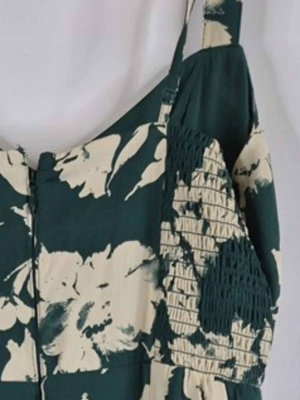 Abercrombie & Fitch Ruffle Tiered Maxi Dress Green Pattern Size S NWT $150